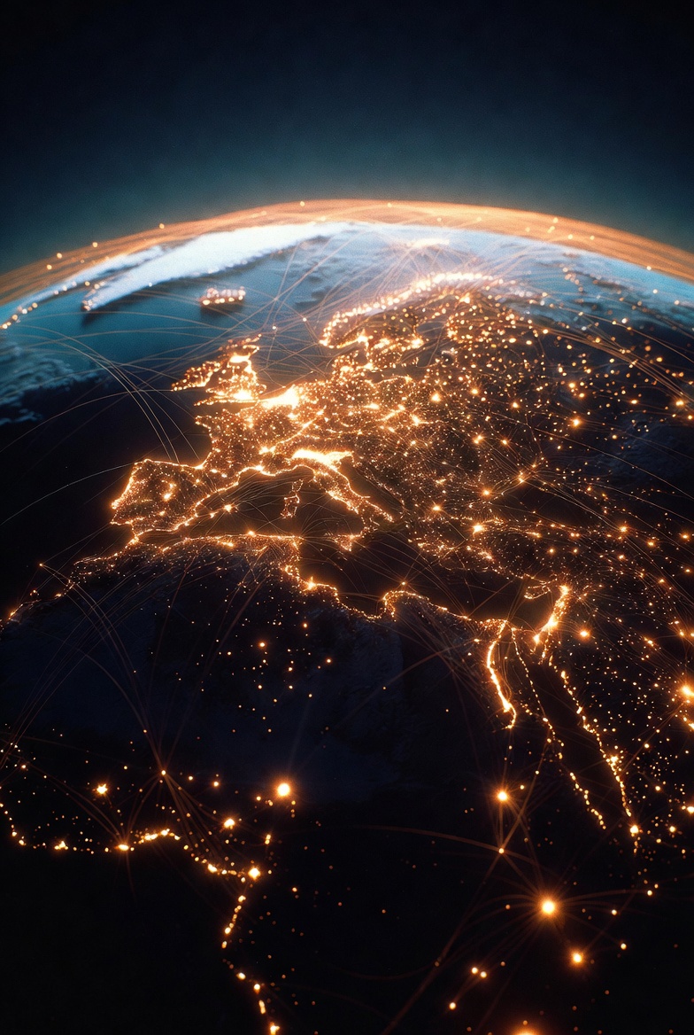 Our community of supporters — the connected world at night